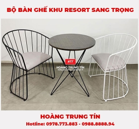 Bàn ghế nhựa Giả Mây dành cho khu resort 