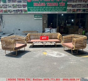 Sofa đan nhựa giả mây HTT049