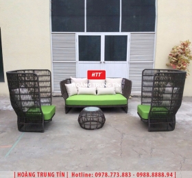 Sofa đan nhựa giả mây HTT052