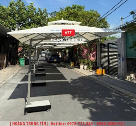 Dù cafe lệch tâm vuông 3m - HTT01