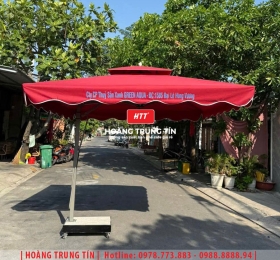 Dù cafe lệch tâm vuông 3m - HTT02