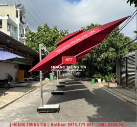 Dù che nắng lệch tâm vuông nghiêng 3M theo chiều nắng HTT01