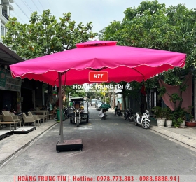 Dù cafe lệch tâm vuông 3m - HTT03