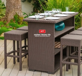 Ghế Bar Nhựa Giả Mây