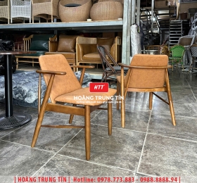 Ghế cafe gỗ nệm cao cấp HTT65