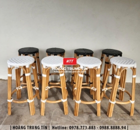 Ghế bar đan nhựa mây ngoài trời HTT002