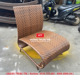 Ghế cafe đan nhựa mây ngoài trời HTT039