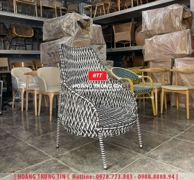 Ghế cafe đan nhựa mây ngoài trời HTT062