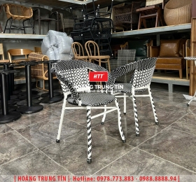 Ghế cafe đan nhựa mây HTT05