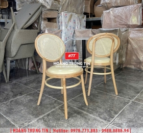 Ghế cafe gỗ nệm cao cấp HTT50