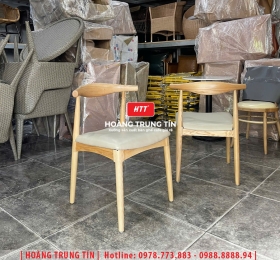 Ghế cafe gỗ nệm cao cấp HTT51