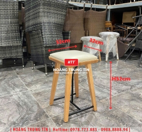 Ghế cafe gỗ nệm cao cấp HTT46