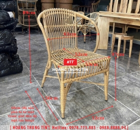 Ghế cafe đan nhựa mây ngoài trời HTT085