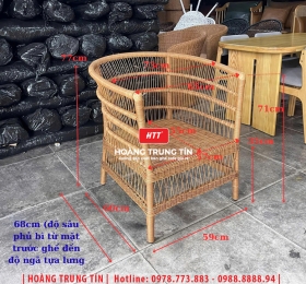 Ghế cafe đan nhựa mây ngoài trời HTT086
