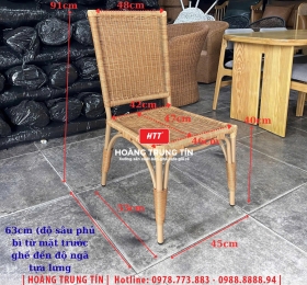 Ghế cafe đan nhựa mây ngoài trời HTT087