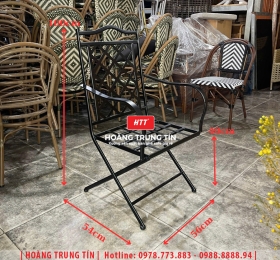 Ghế cafe sắt ngoài trời HTT04