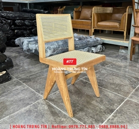 Ghế cafe gỗ đan nhựa mây HTT-01