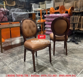 Ghế cafe gỗ nệm cao cấp HTT63