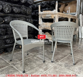 Ghế cafe đan nhựa mây ngoài trời HTT088