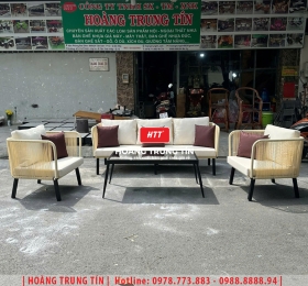 Sofa đan nhựa giả mây HTT042