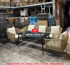 Sofa đan nhựa giả mây HTT044