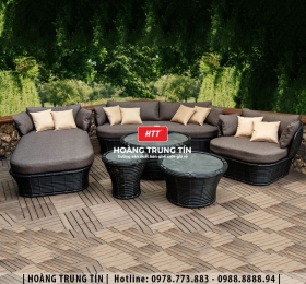 Sofa đan nhựa giả mây HTT013