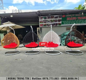 Xích đu đan nhựa giả mây HTT07