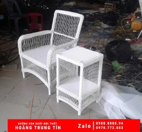 Mẫu Ghế cafe Nhựa Giả Mây sang trọng
