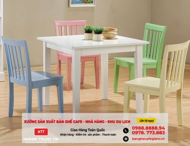 Top mẫu bàn ghế cho quán ăn bền đẹp, giá rẻ, phù hợp nhiều phong cách