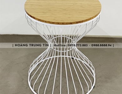 Bàn cafe gỗ chân sắt giá rẻ, đẹp, bền