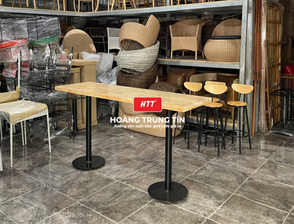 Bàn bar sắt gỗ HTT03