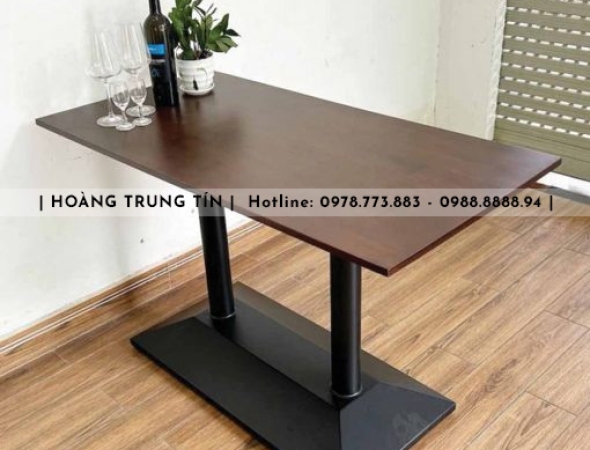 Bàn Cafe Chân Trụ Sắt Decor