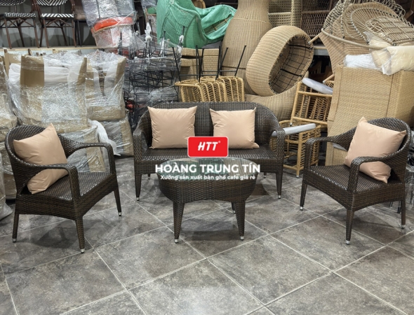 Sofa đan nhựa giả mây HTT041