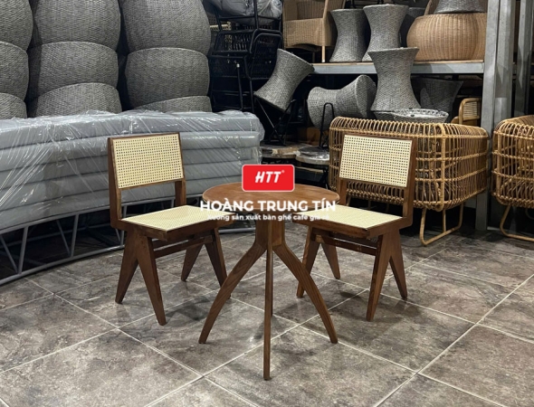 Bàn ghế cafe gỗ cao cấp HTT05