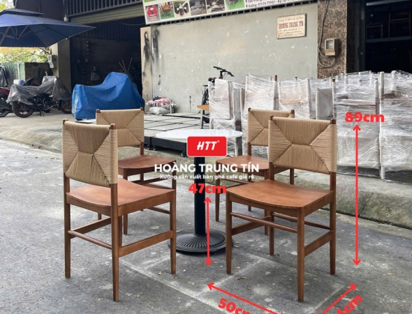 Bàn ghế cafe gỗ cao cấp HTT01