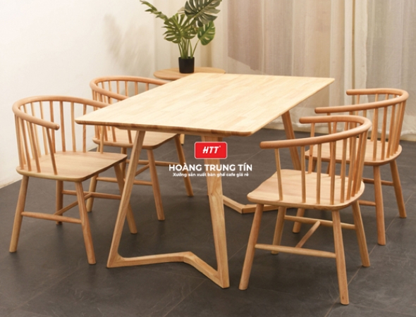 Bộ bàn ghế cafe gỗ nệm BCF002