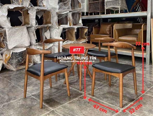 Bàn ghế cafe gỗ nệm cao cấp HTT15