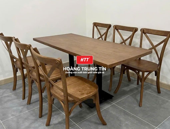 Bàn ghế ăn gỗ nệm cao cấp HTT41