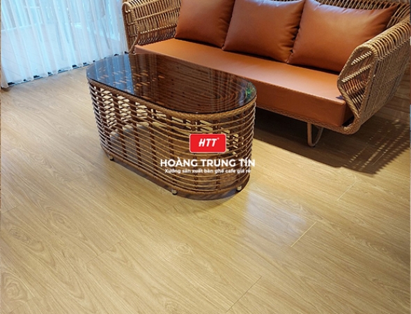 Bộ sofa cafe Nhựa Giả Mây cao cấp