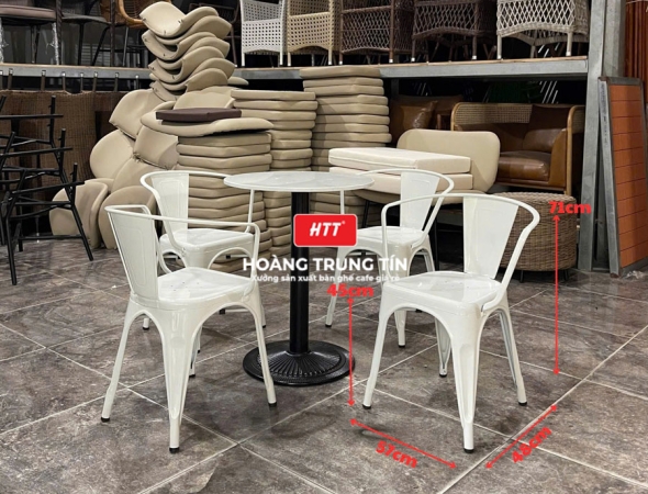 Bàn ghế cafe sắt ngoài trời HTT20