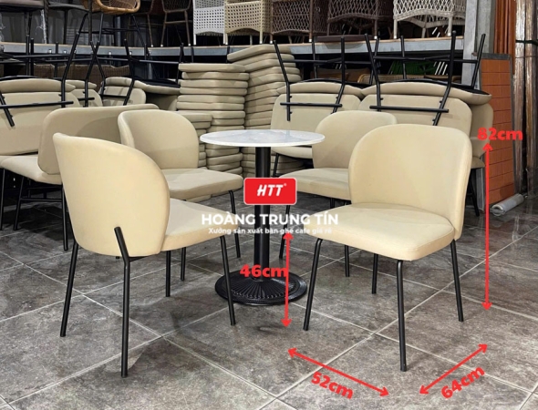 Bàn ghế cafe sắt nệm cao cấp HTT36
