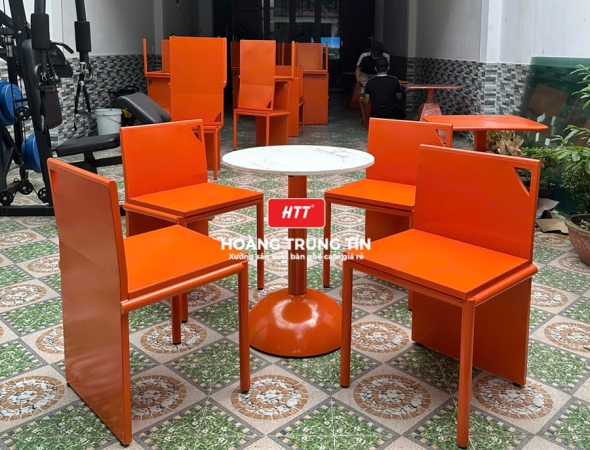 Bàn ghế cafe sắt ngoài trời HTT28