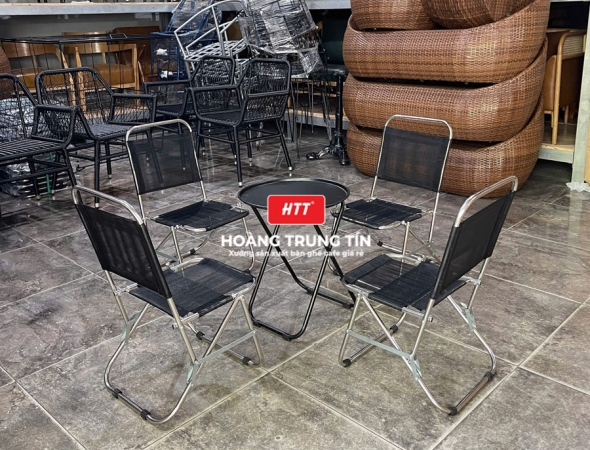 Bàn ghế cafe xếp HTT009