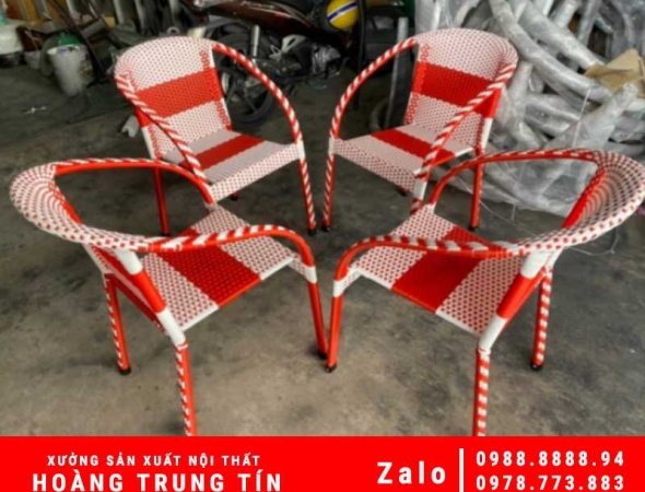 Bàn ghế nhựa giả Mây sân vườn