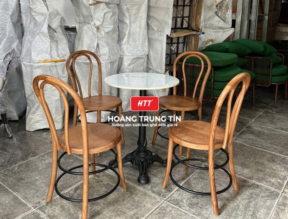 Bàn ghế cafe gỗ cao cấp HTT06
