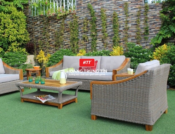 Mẫu Bàn ghế khách sạn nhựa giả mây