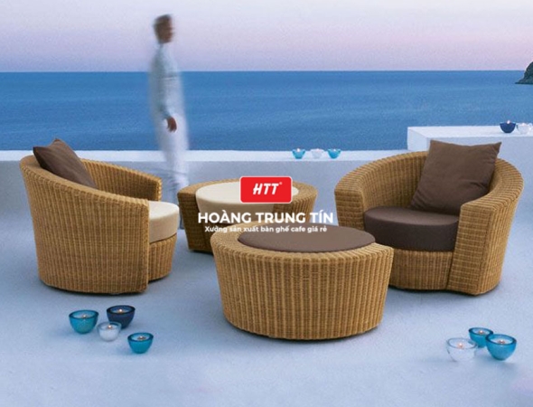 Sofa đan nhựa giả mây HTT016
