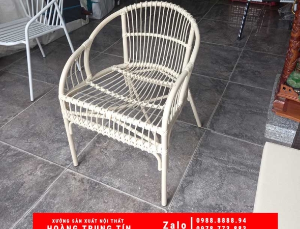 Mẫu Ghế cafe Nhựa Giả Mây sang trọng