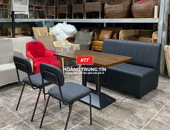 Bàn ghế cafe sắt nệm cao cấp HTT02