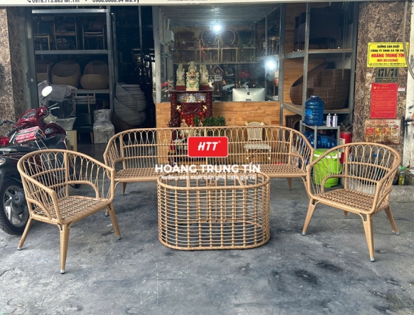 Sofa đan nhựa giả mây HTT048